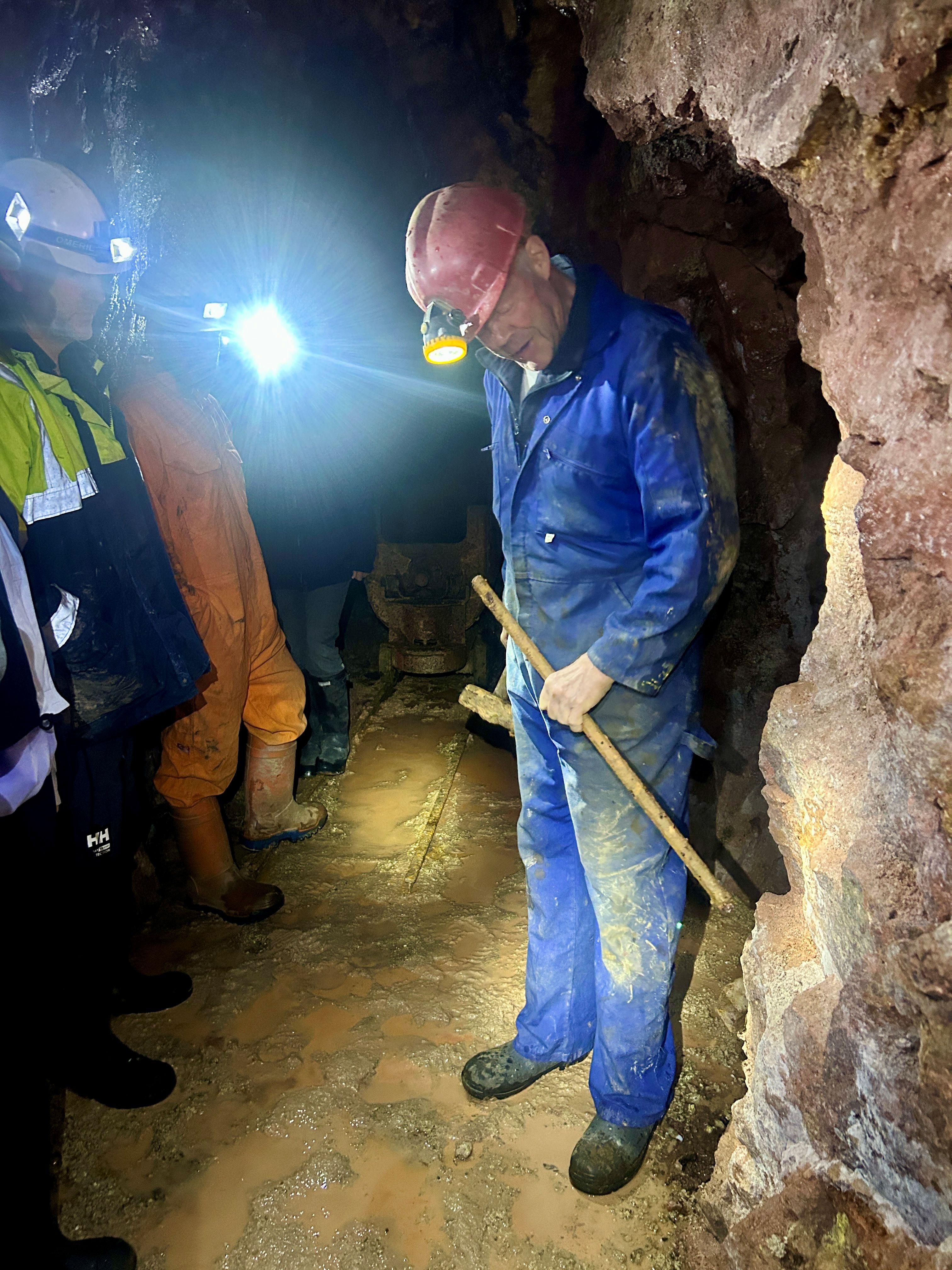 Going down a tin mine in Cornwall