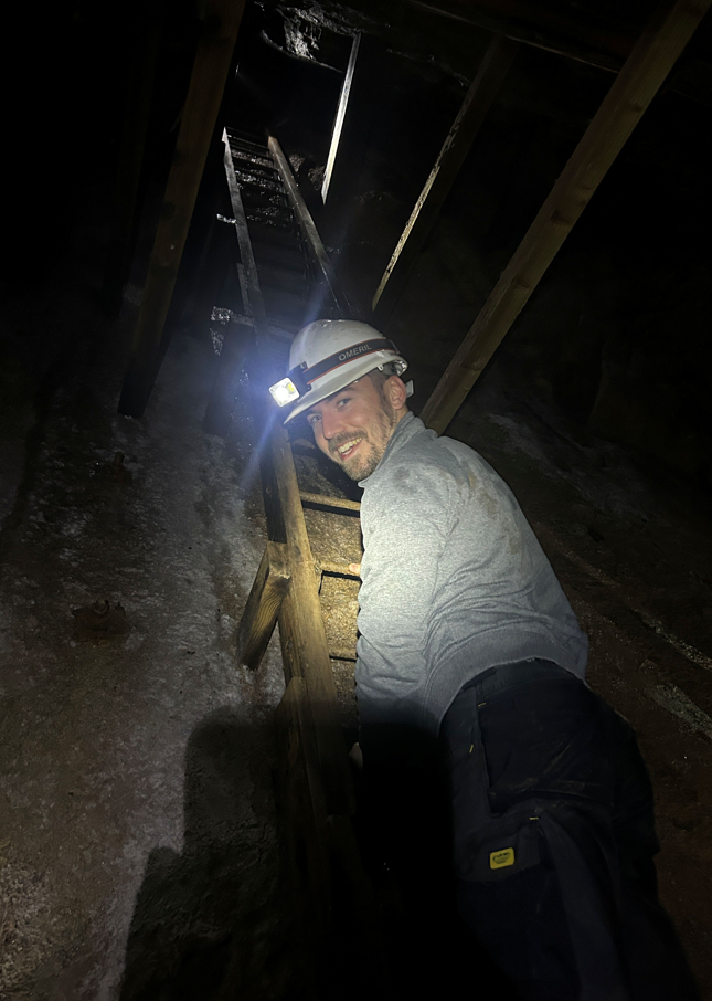 Going down a tin mine in Cornwall