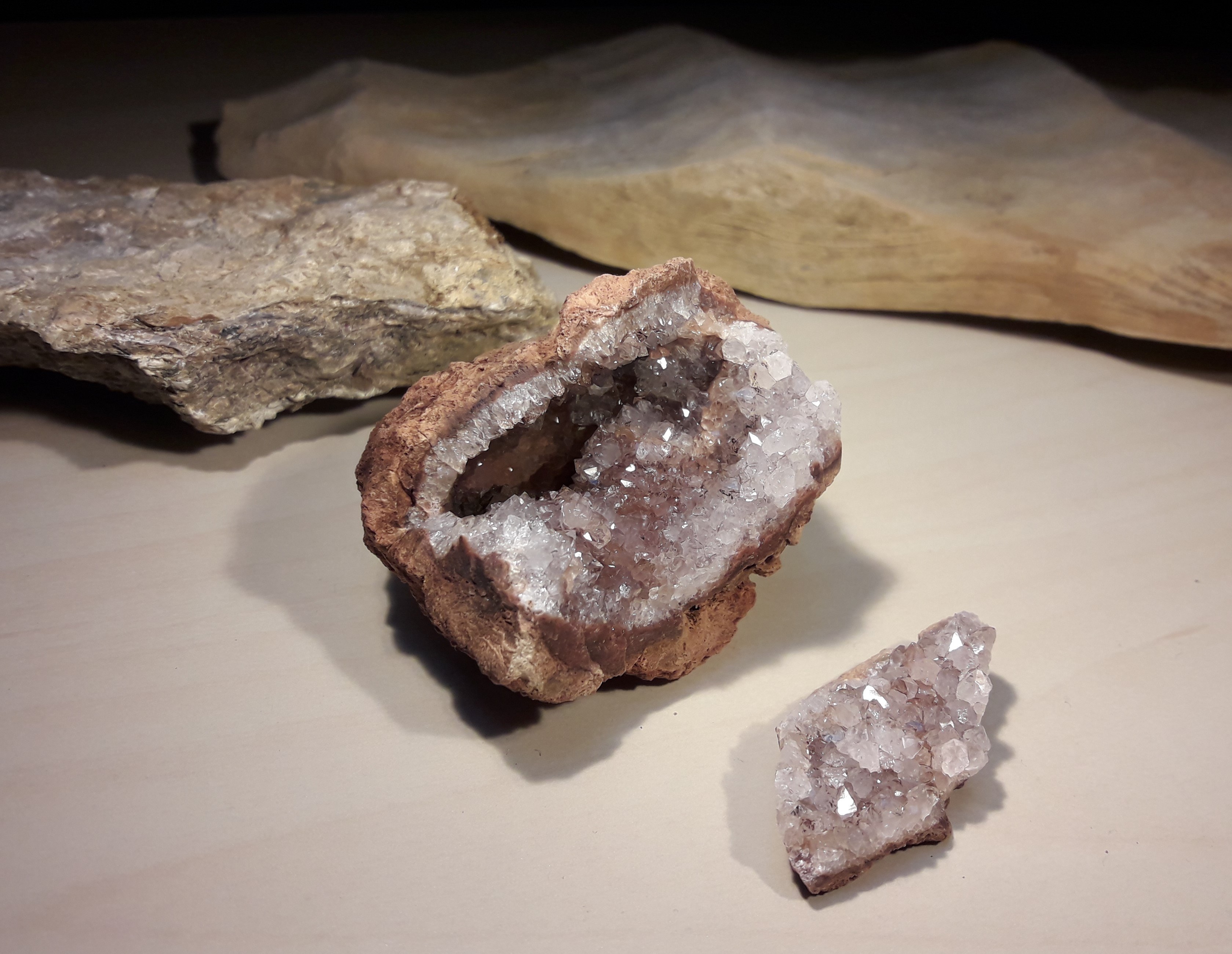 Andrew Battagel finds a geode